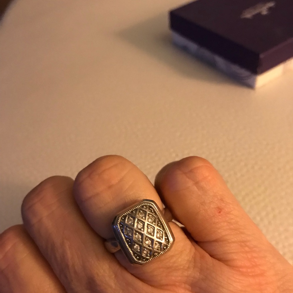 925 Sterling silver 1/2 kt diamond ring